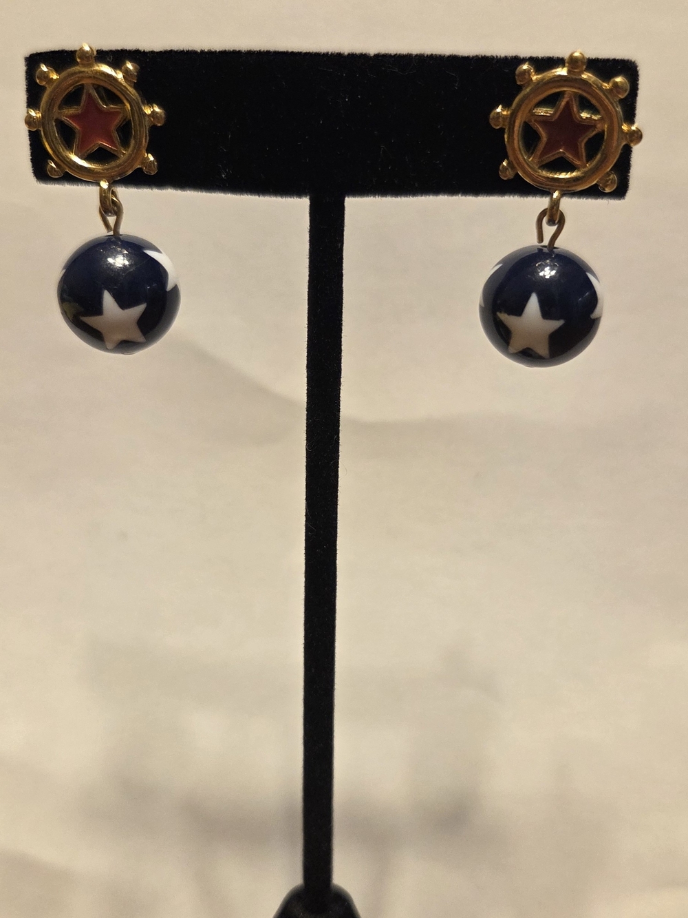 Vintage Nautical Star Drop Earrings